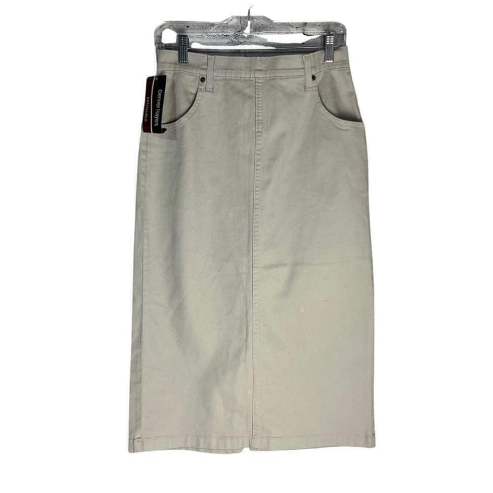 Vintage 90s Khaki Midi Trouser Skirt NWT Size 6